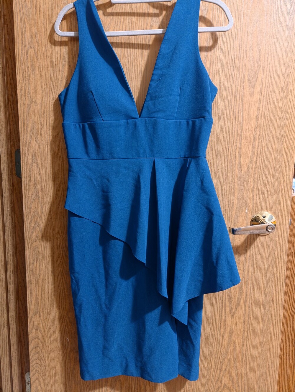 Laundry Teal Deep V Cocktail Dress